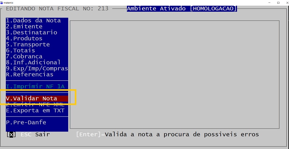 coloque as opções igual a imagem